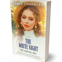 3D view of Premade Chick Lit Book Cover - Satin Linen