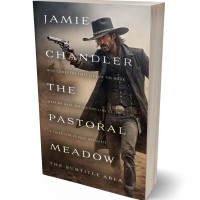 3D view of Premade Action & Adventure Book Cover - Taupe