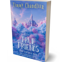 3D view of Premade Fantasy Book Cover - Blue Marguerite