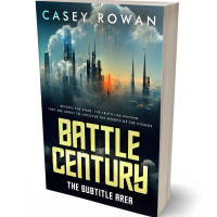 3D view of Premade Science Fiction Book Cover - Deco