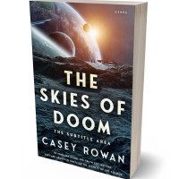 3D view of Premade Science Fiction Book Cover - Shark