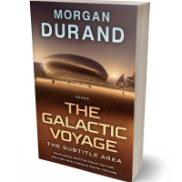3D view of Premade Science Fiction Book Cover - Metallic Bronze