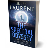 3D view of Premade Science Fiction Book Cover - Black