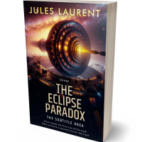 3D view of Premade Science Fiction Book Cover - Tan