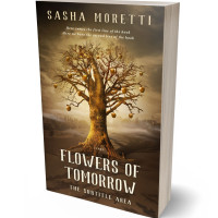 3D view of Premade Fantasy Book Cover - Metallic Bronze