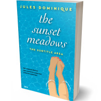 3D view of Premade Chick Lit Book Cover - Cerulean