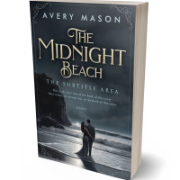 3D view of Premade Romance Book Cover - Outer Space