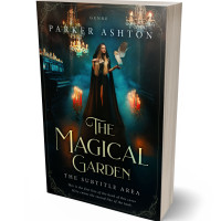 3D view of Premade Fantasy Book Cover - Black