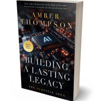 3D view of Premade Business Book Cover - Woodsmoke