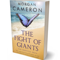 3D view of Premade Nature Book Cover - Foggy Gray