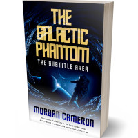 3D view of Premade Science Fiction Book Cover - Black