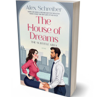 3D view of Premade Romance Book Cover - Bright Gray