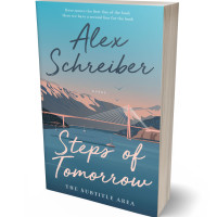 3D view of Premade Travel Book Cover - Smalt Blue