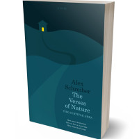 3D view of Premade Abstract Book Cover - Deep Sea Green