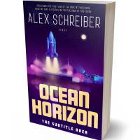 3D view of Premade Science Fiction Book Cover - Violet
