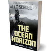 3D view of Premade Science Fiction Book Cover - Foggy Gray