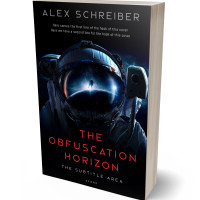 3D view of Premade Science Fiction Book Cover - Ebony