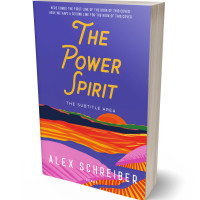 3D view of Premade Nature Book Cover - Blue Violet