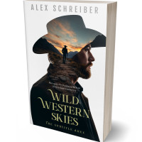 3D view of Premade Action & Adventure Book Cover - Outer Space