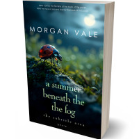 3D view of Premade Nature Book Cover - Black