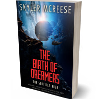 3D view of Premade Science Fiction Book Cover - My Pink