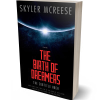 3D view of Premade Science Fiction Book Cover - Ebony