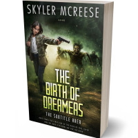 3D view of Premade Apocalyptica Book Cover - Green Kelp