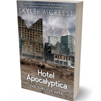 3D view of Premade Apocalyptica Book Cover - Flint