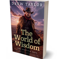 3D view of Premade Action & Adventure Book Cover - Cocoa Brown