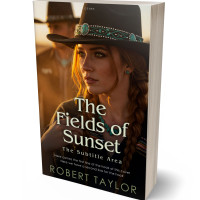 3D view of Premade Western Book Cover - Coffee Bean