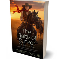 3D view of Premade Western Book Cover - Raw Sienna