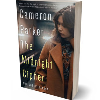 3D view of Premade Mystery & Thriller & Suspense Book Cover - Taupe