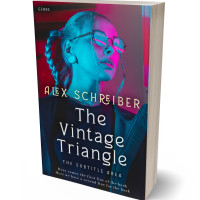 3D view of Premade Literary Fiction Book Cover - Bleached Cedar