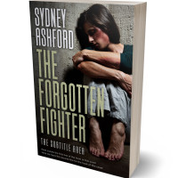 3D view of Premade Literary Fiction Book Cover - Taupe Gray