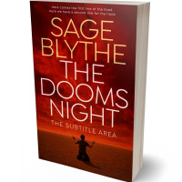 3D view of Premade Apocalyptica Book Cover - Dark Burgundy