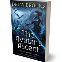 3D view of Premade LitRPG Book Cover - Ebony