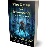 3D view of Premade LitRPG Book Cover - Ebony
