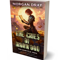 3D view of Premade LitRPG Book Cover - Gold Sand