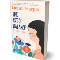 3D view of Premade Romance Book Cover - Linen