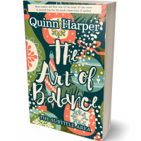 3D view of Premade Chick Lit Book Cover - Apricot Peach