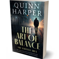 3D view of Premade Mystery & Thriller & Suspense Book Cover - Heathered Gray