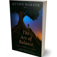 3D view of Premade Fantasy Book Cover - Black