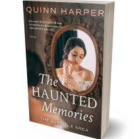 3D view of Premade Romance Book Cover - Taupe