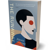 3D view of Premade Abstract Book Cover - Slate Gray