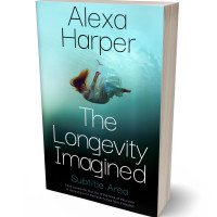 3D view of Premade Surreal Book Cover - Blizzard Blue