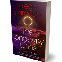 3D view of Premade Science Fiction Book Cover - Aubergine