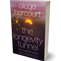 3D view of Premade Surreal Book Cover - Cocoa Brown