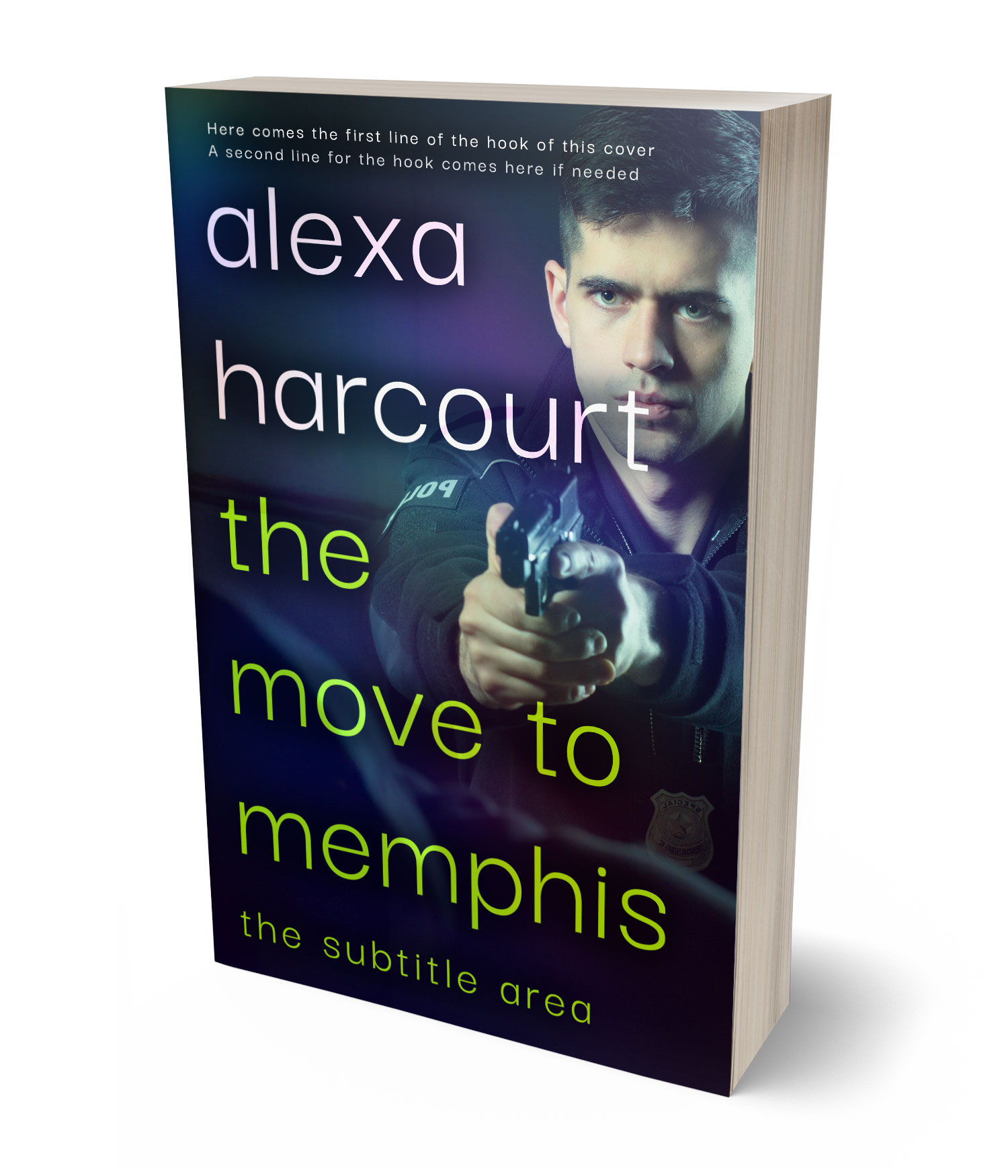 3D view of Premade Mystery & Thriller & Suspense Book Cover - Mirage