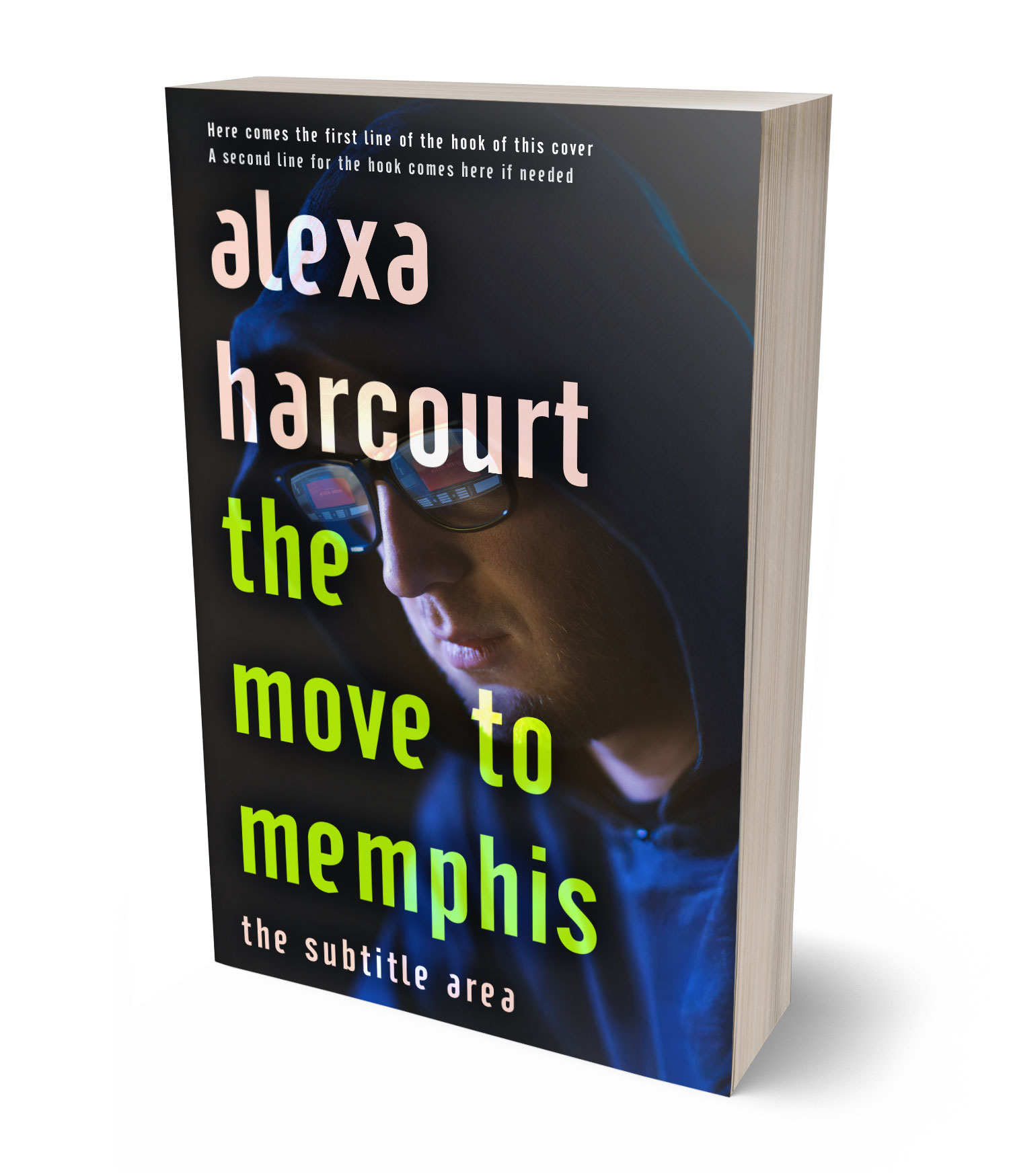 3D view of Premade Science Fiction Book Cover - Shark