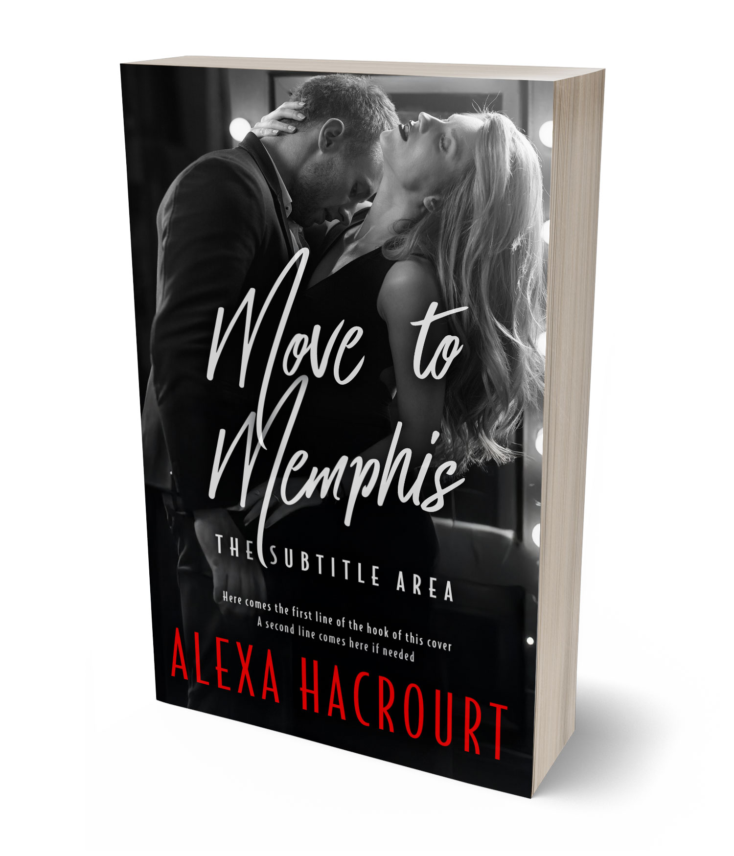 3D view of Premade Romance Book Cover - Cod Gray